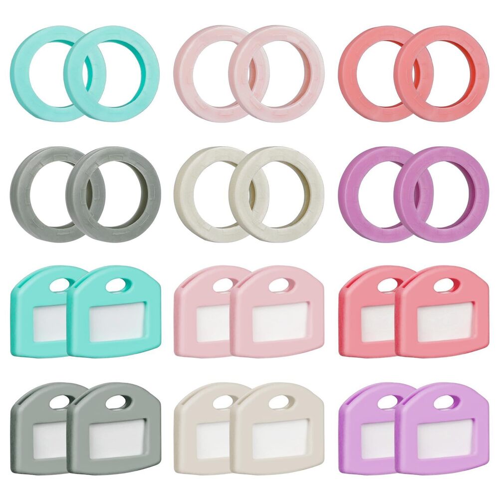 1096 24 Pcs Key Covers Caps and Key Caps Tags Set, Key Identifiers